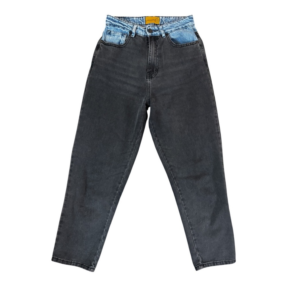 MARIA CHER.MIX Baggy Bicolor Two-Tone Jeans - Size 28